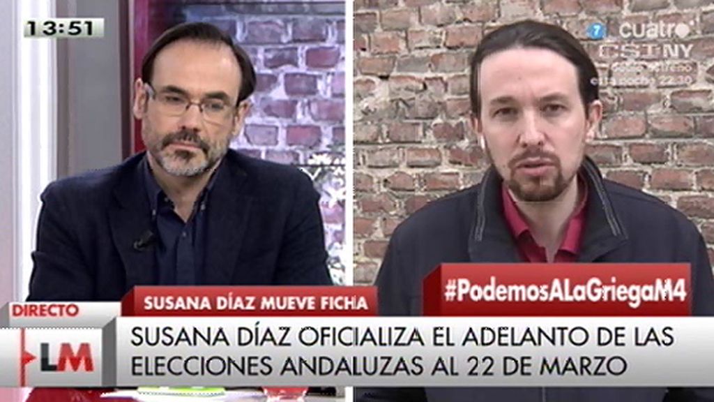 Pablo Iglesias: "Los andaluces no están interesados en votar para elegir al próximo secretario general del PSOE"