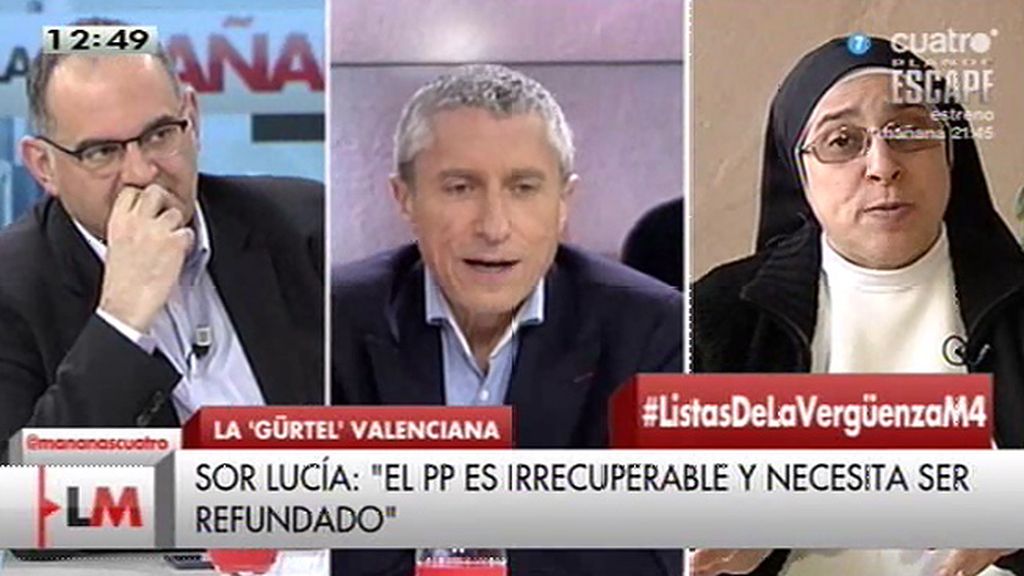 M. Miralles, a Sor Lucía: "¿Por qué unos tienen que ir a la cárcel y otros no?"