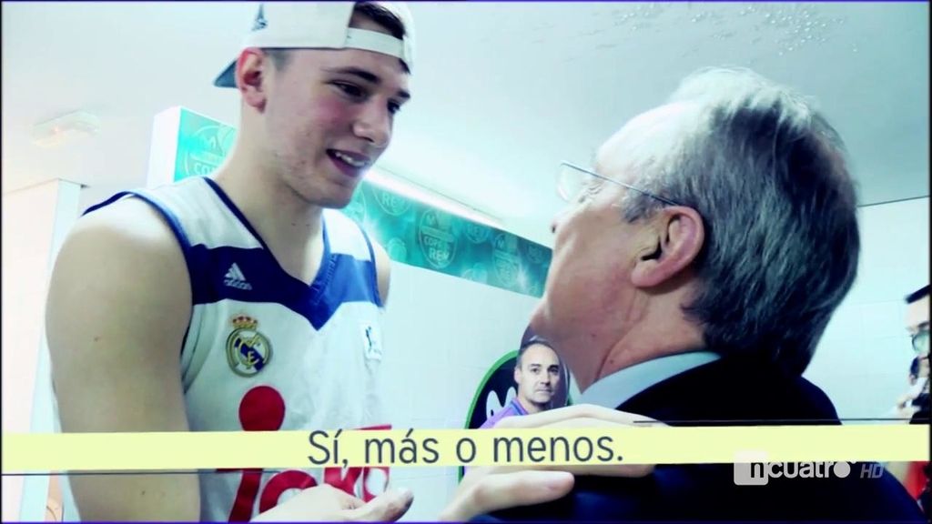 La broma de Florentino Pérez a Doncic: "Ya te mereces el carnet de coche"