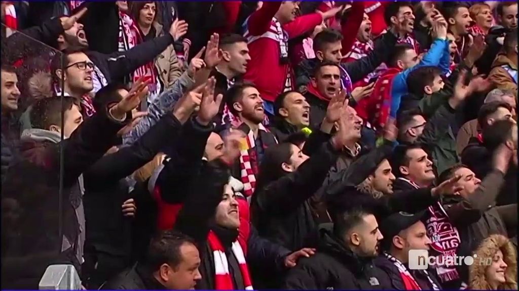 El bonito gesto de la afición del Atlético de Madrid con el Sporting de Gijón