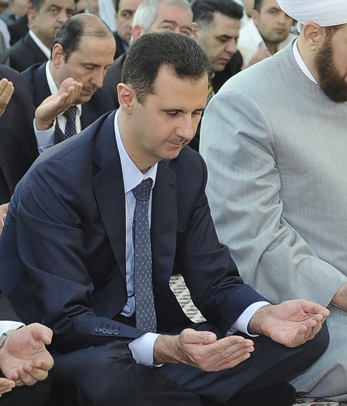 Bashar Al Assad en una mezquita de Damasco. Foto: Reuters