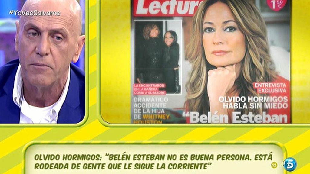 Matamoros: "Olvido es la persona que más ha socavado la imagen de Belén Esteban"
