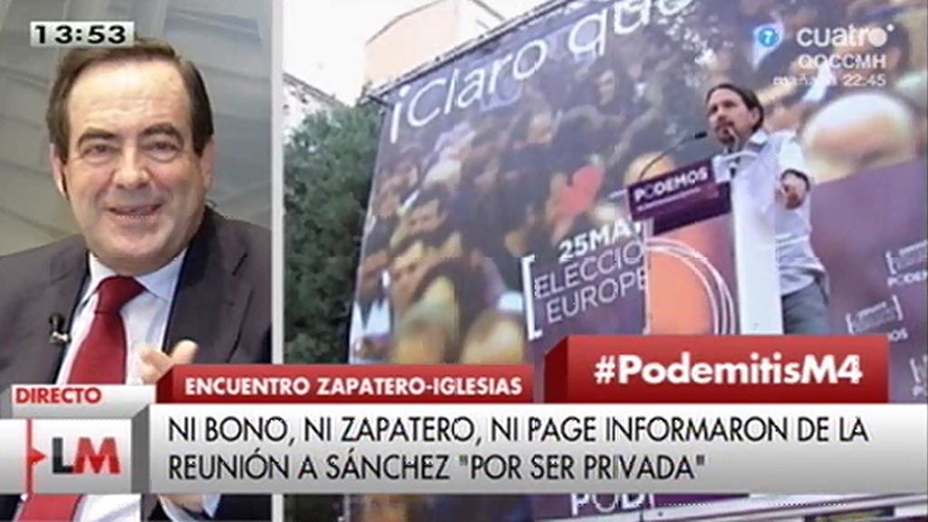 Bono explica su reunión con Zapatero, Iglesias y Errejón: "No se buscaba un pacto"