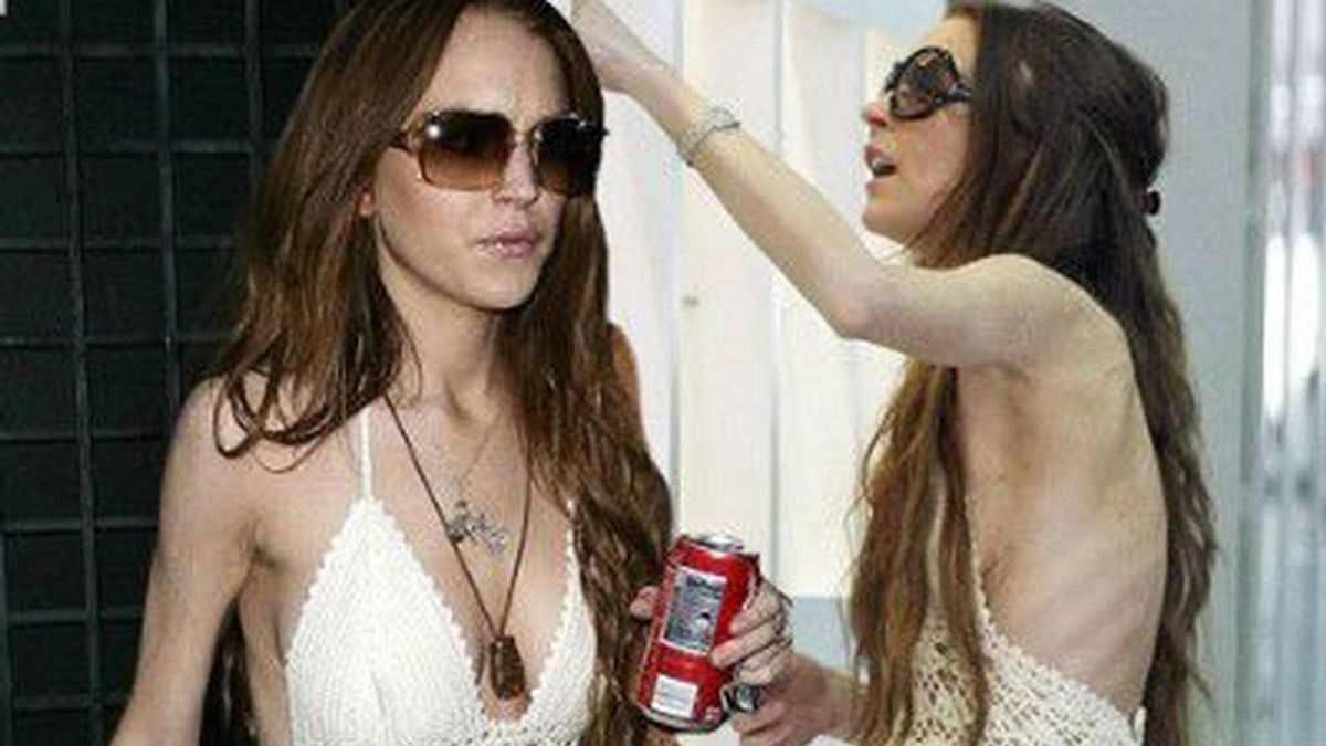 Lindsay Lohan, fotografiada en una tienda de Los Ángeles este miércoles. La prensa especula que la actriz de 22 años se ha quedado en los huesos tras la ruptura con su novia.