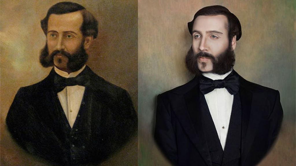 Recrea minuciosamente retratos de sus familiares