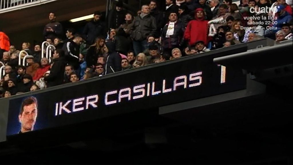 Parte del Bernabéu pitó a Iker Casillas en el partido ante el Deportivo de la Coruña