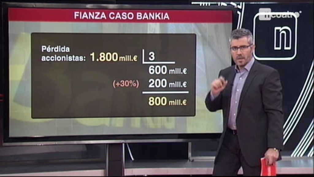Bankia:  una fianza de 800 millones de euros