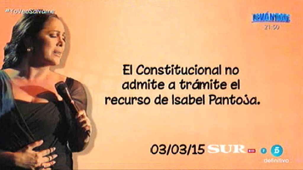 El Constitucional no admite a trámite el recurso de Pantoja, según el diario ‘Sur’