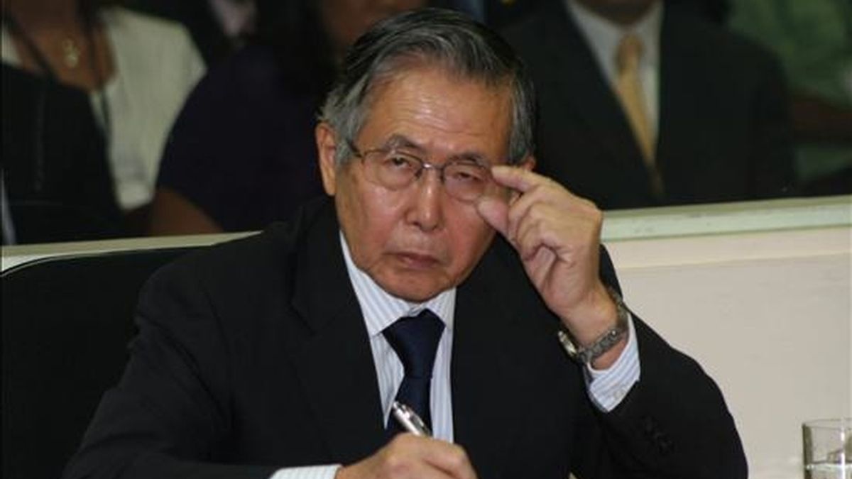 Fujimori fue condenado en primera instancia, el 7 de abril pasado, a 25 años de prisión por las matanzas de Barrios Altos y La Cantuta. EFE/Archivo