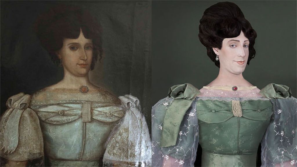 Recrea minuciosamente retratos de sus familiares
