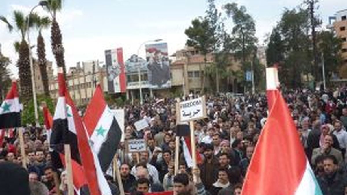 El pueblo sirio protesta. Foto: EFE.