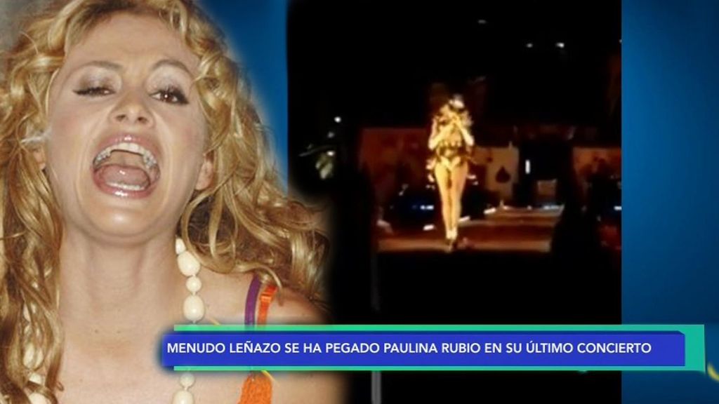Paulina Rubio se cayó del escenario mientras cantaba ‘El último adiós’