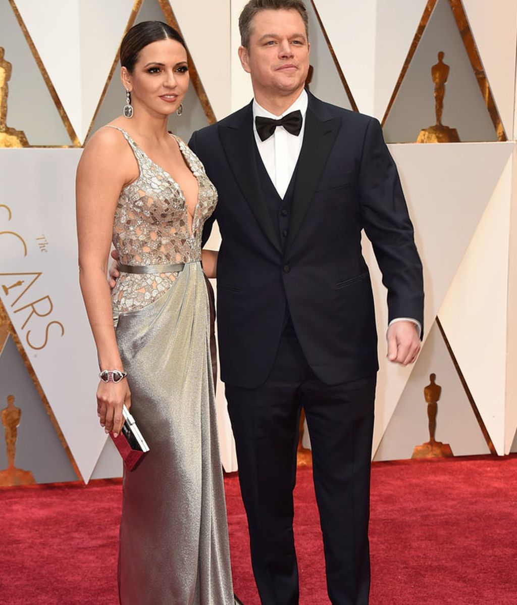 Luciana Barroso y Matt Damon