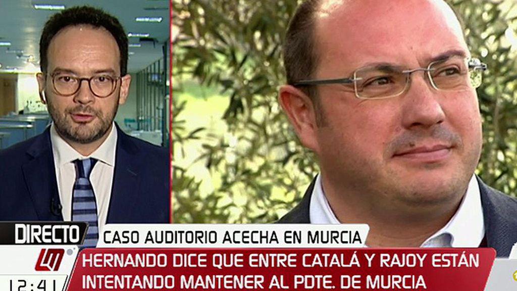 A. Hernando: “El ministro de Justicia y el presidente están intentando soportar a Pedro Antonio Sánchez como pueden”