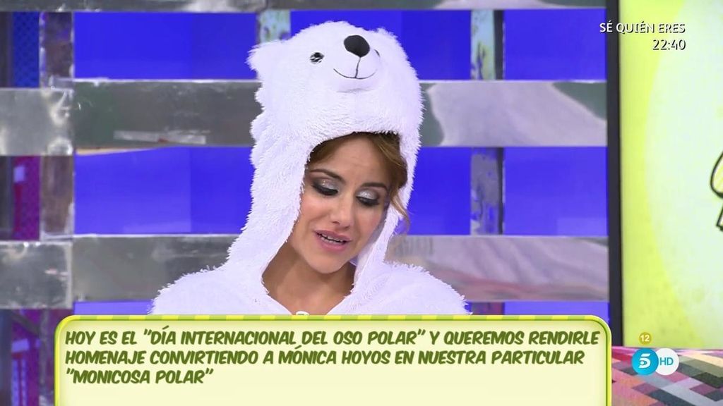 Mónica Hoyos se disfraza por el ‘Día Internacional del Oso Polar’
