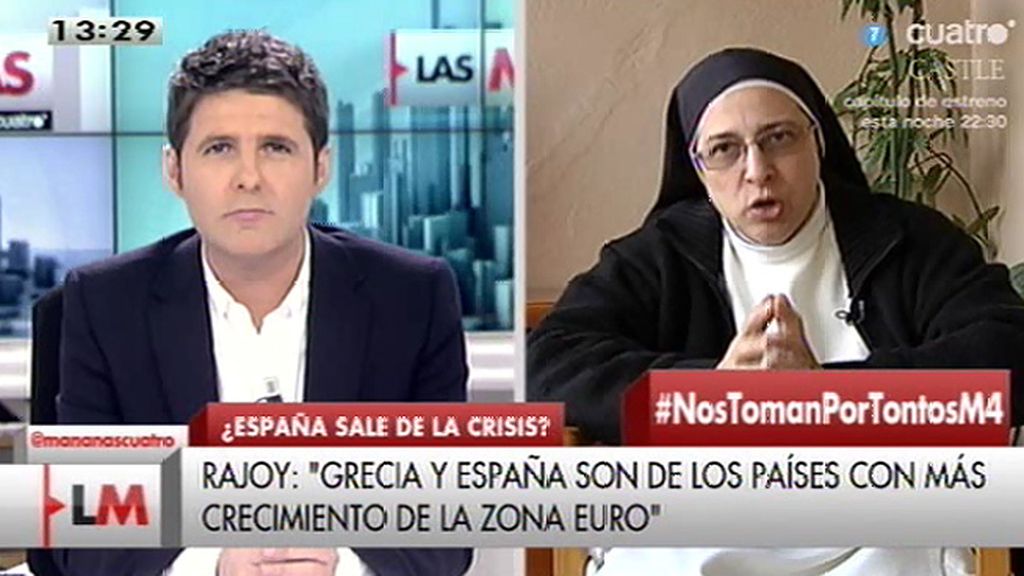 Sor Lucía, a Rajoy: “Es imposible que un crucero lleno de agujeros tenga estabilidad”