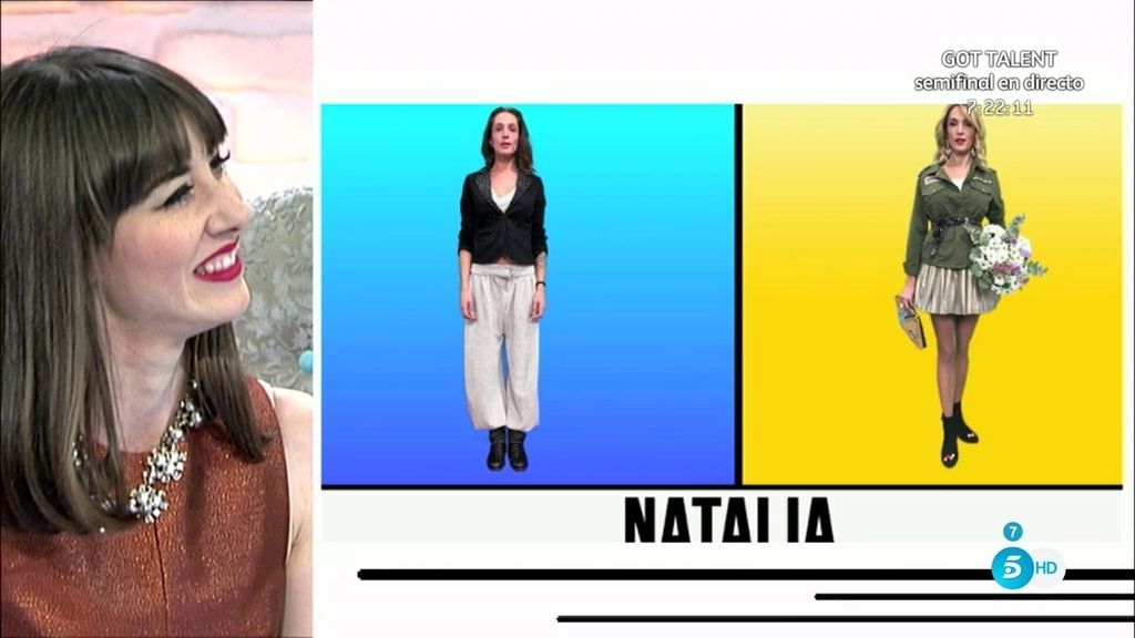 Natalia y Pelayo eligen la misma falda para su cambio en 'Cámbiame Challenge'