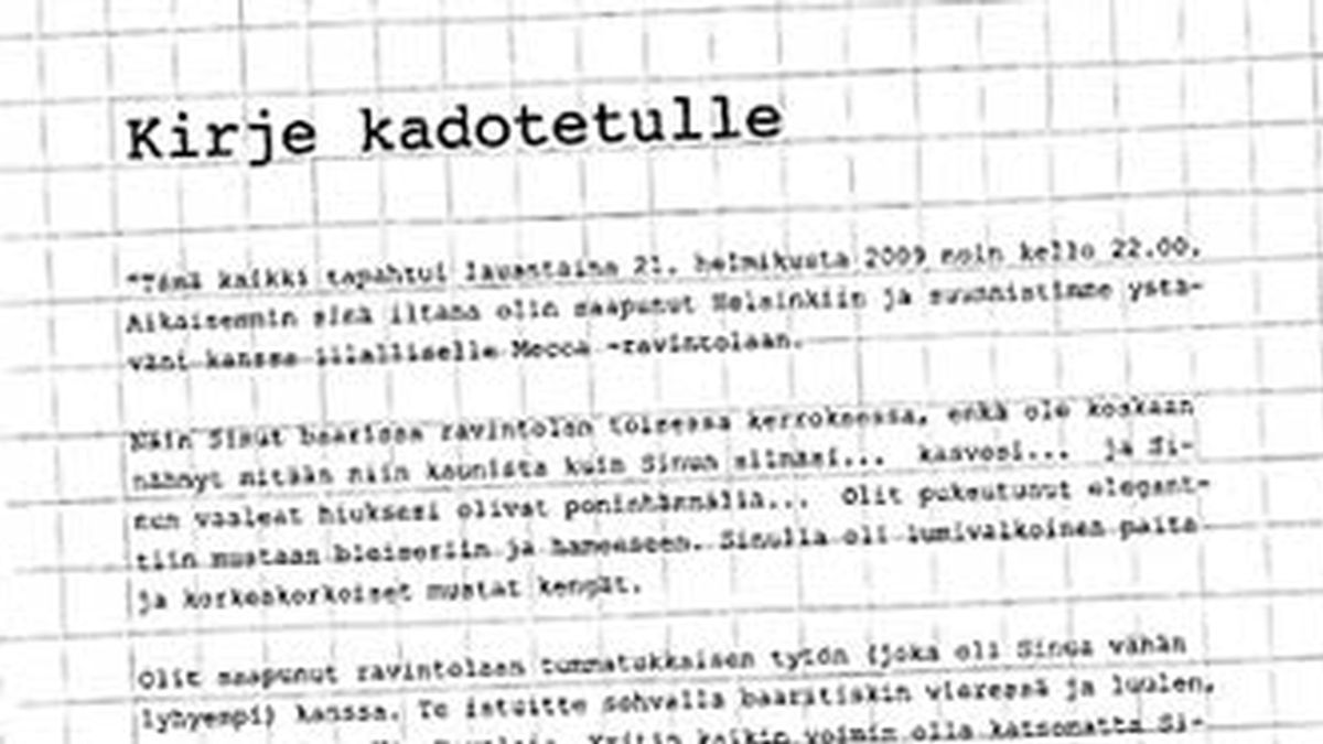 Extracto del anuncio personal publicado en Helsingin Sanomat.