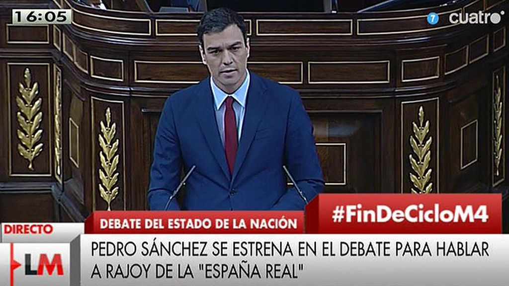 Pedro Sánchez, a Mariano Rajoy: “Pasará a la historia por tres conceptos: Precariedad, impuestos y Bárcenas”