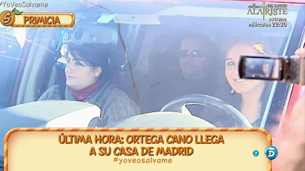 Ortega Cano llega a su casa de Madrid