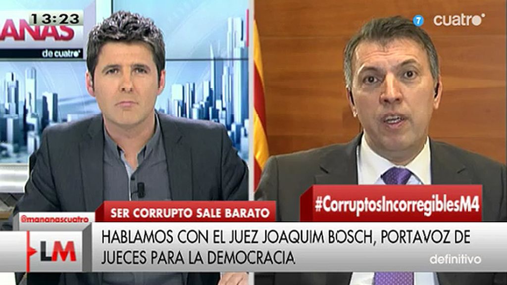 Bosch: "El poder político nunca se denunciará a sí mismo"