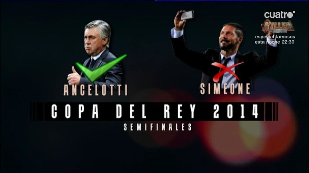 Simeone y Ancelotti reeditan un duelo de especialistas a doble partido