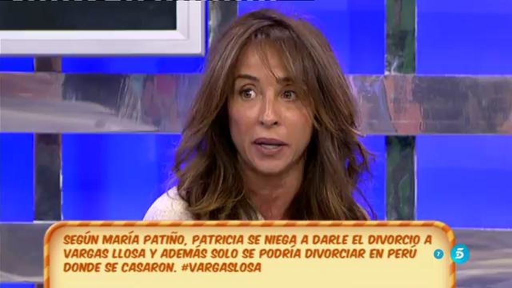 María Patiño: "Me dicen que Patricia no le va a dar el divorcio a Vargas Llosa"