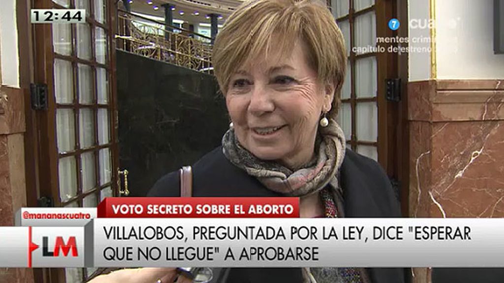 Celia Villalobos, sobre la reforma de la ley del aborto: “Espero que no llegue”