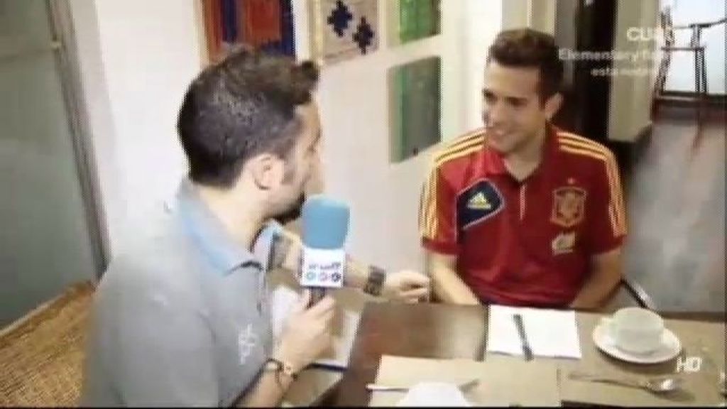 Jordi Alba, en los desayunos de Juanma Castaño de la Copa Confederaciones