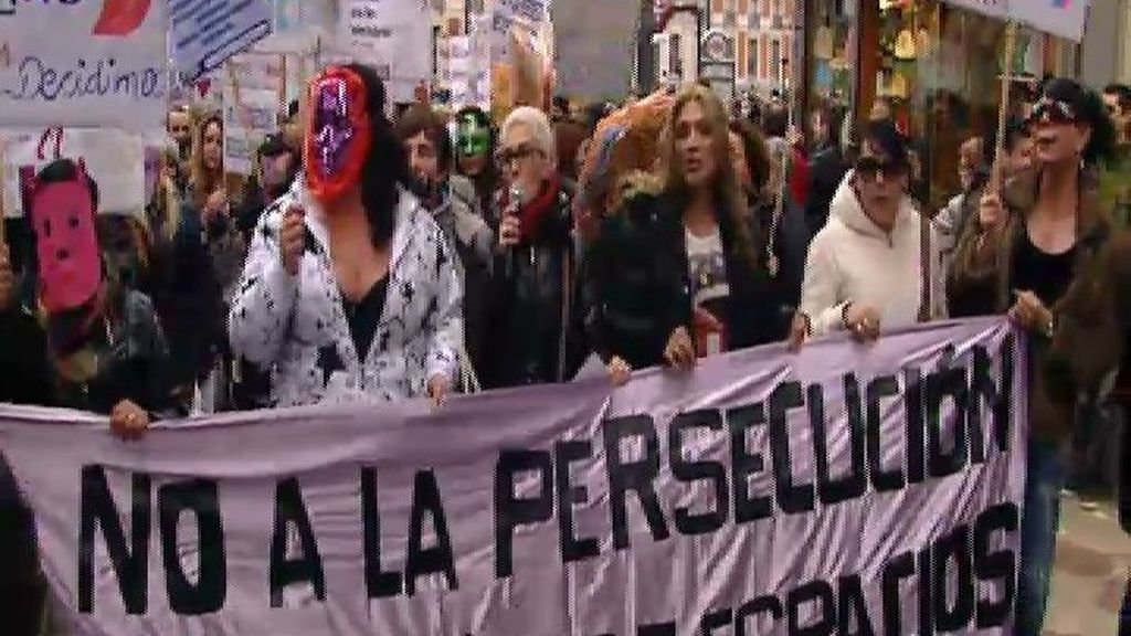 Decenas de prostitutas se manifiestan en Madrid contra la ley de seguridad ciudadana