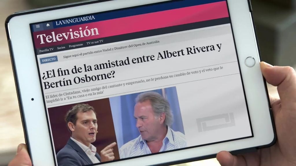 Bertín Osborne y Albert Rivera aclaran su "enfado": "A mis amigos no les pido el voto"