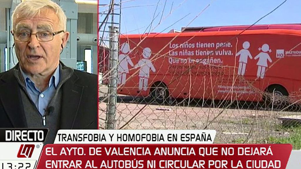 Joan Ribó, del autobús de ‘Hazte Oír’: “Recuerda a tiempos de la inquisición”