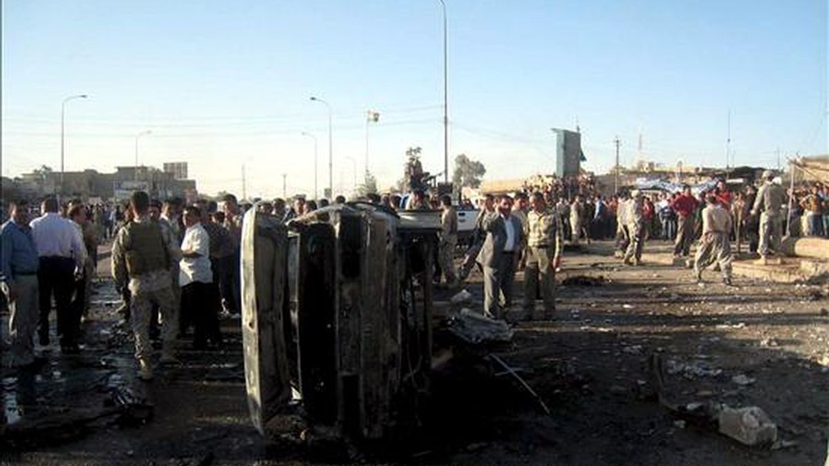 El lugar de un atentado perpetrado en Kirkuk el pasado 1 de abril. EFE/Archivo