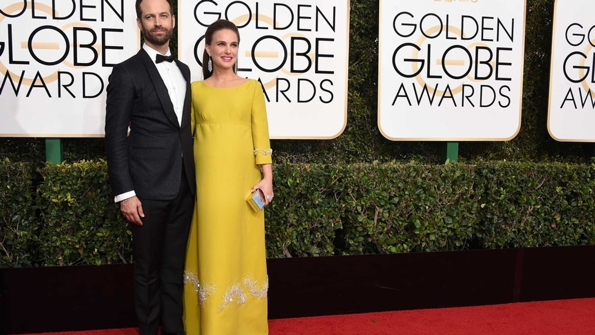 Natalie Portman y Benjamin Millepied en los últimos Globos de Oro
