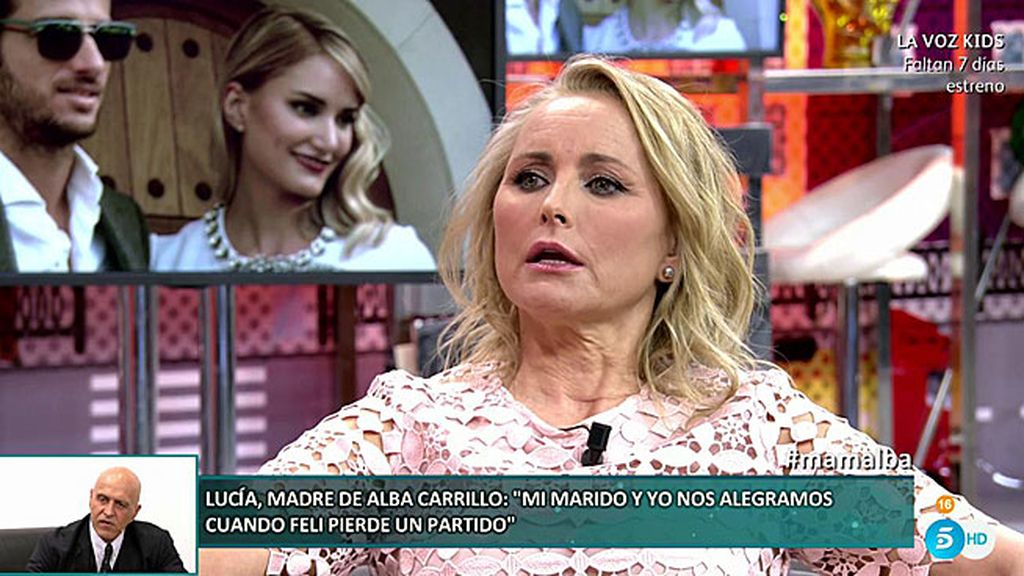 Lucía, madre de Alba Carrillo: "Me alegro cuando Feliciano López pierde"