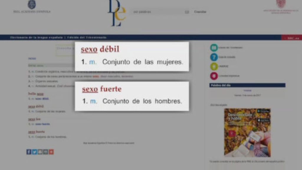 La RAE revisará el término"sexo débil" referida a las mujeres