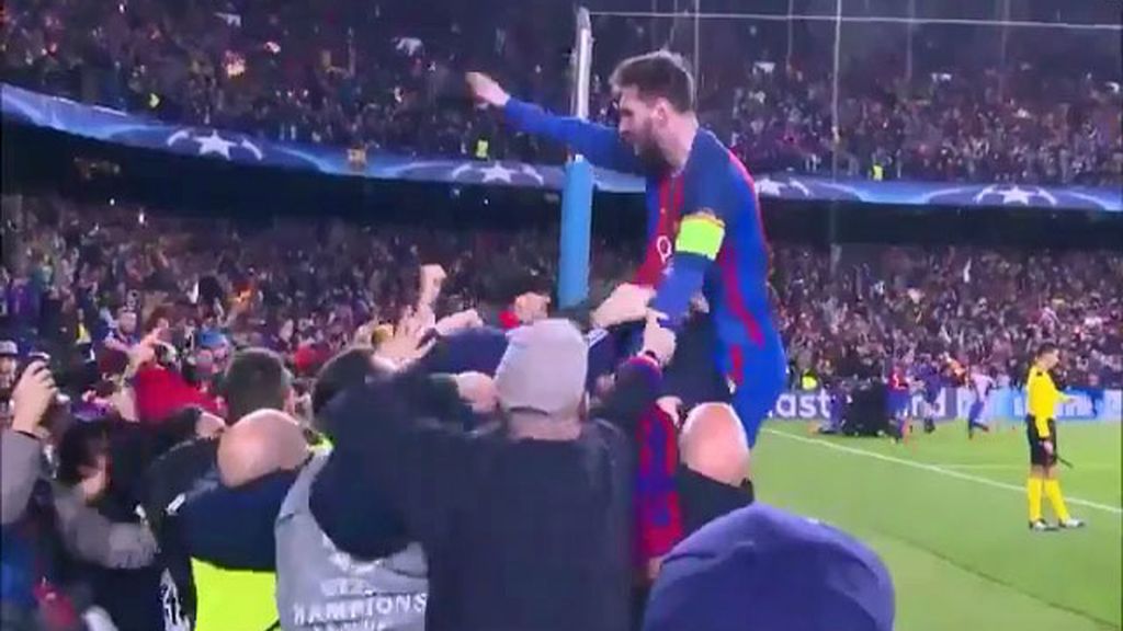 ¡Éxtasis! Así le 'birlaron' a Messi el brazalete en la celebración del gol con la afición