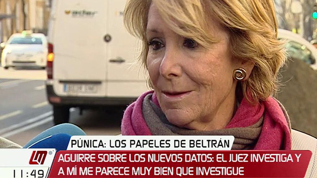 Esperanza Aguirre: “Jamás me he llevado un duro de todo esto”