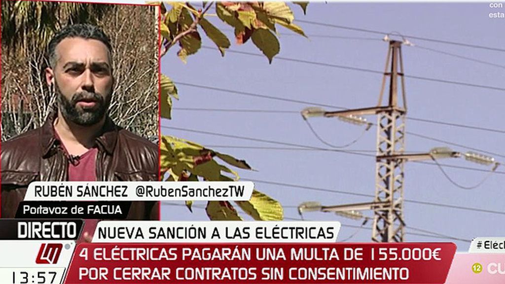 R. Sánchez (Facua): “La multa a Iberdrola la podría pagar el presidente de la compañía con lo que ganó ayer y le sobraría”