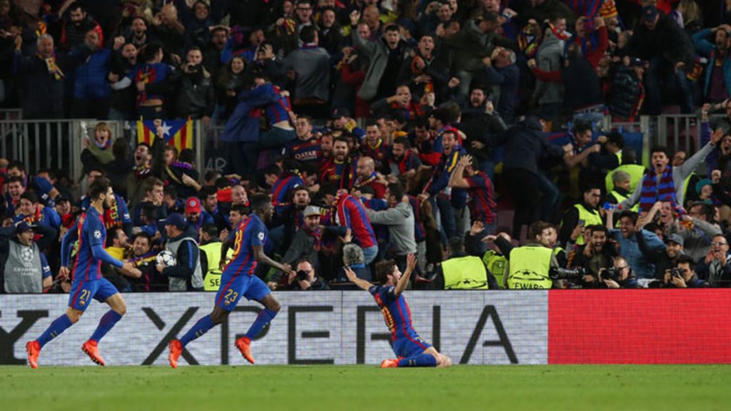 Guarde estas fotos, ya son historia del fútbol: éxtasis del Barça tras el gol de Sergi Roberto