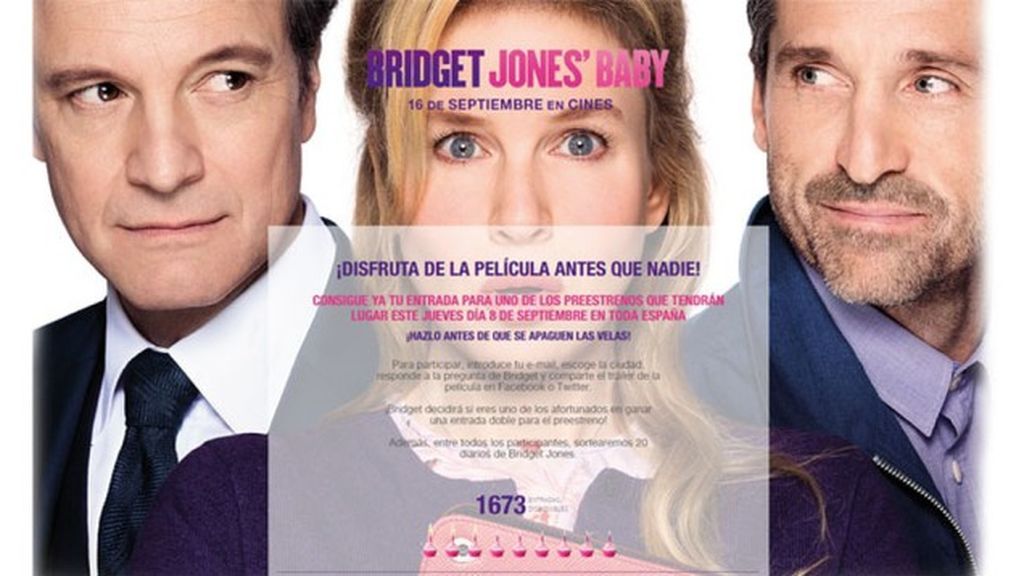 ¿Te gustaría asistir al preestreno de la nueva entrega de “Bridget Jones´ Baby”?