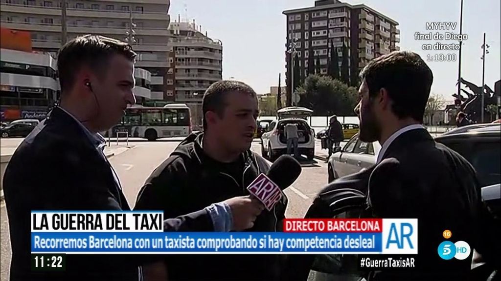 'AR', testigo de la tensión que hay en Barcelona por la guerra de taxis