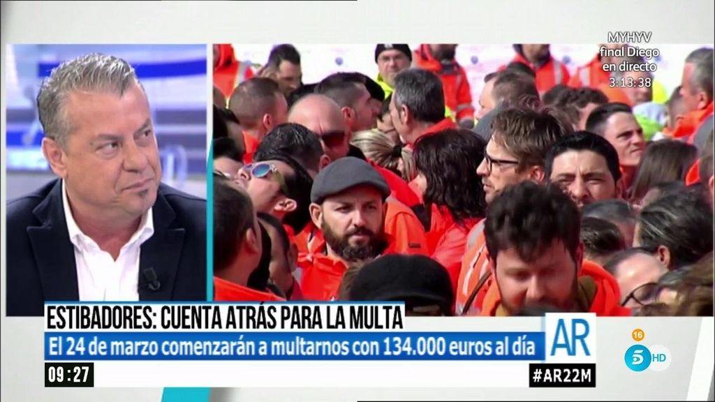 Miguel Rodríguez, estibador: "Nos sorprende la cabezonería del Ministro de no querer llegar a un acuerdo"
