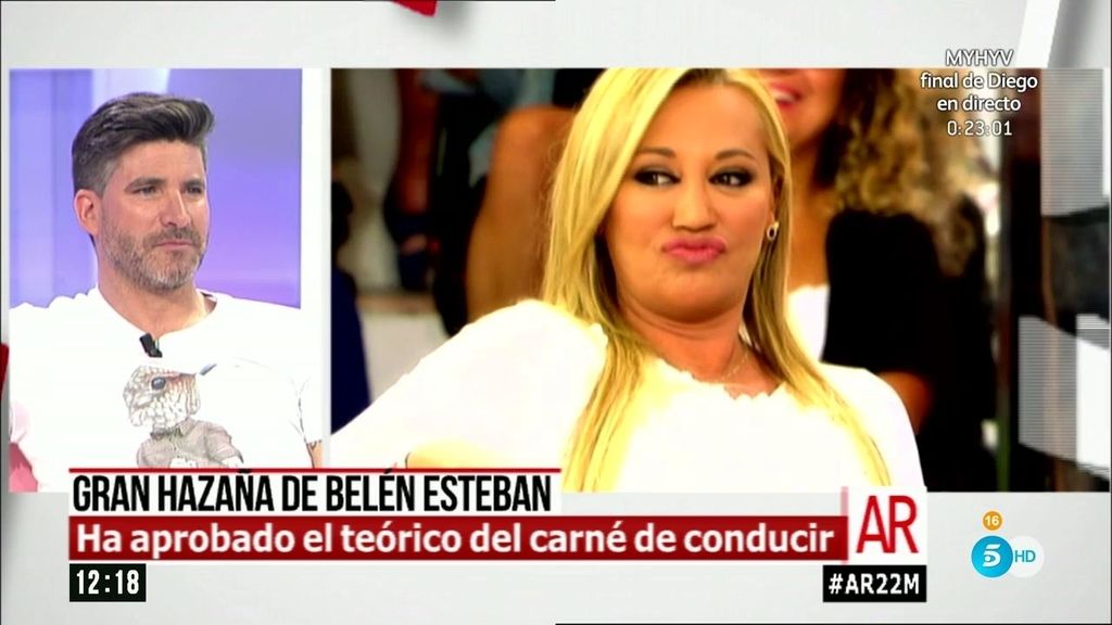 Toño Sanchís, sobre el carné de Belén Esteban: "Esta mujer ficciona mucho, no me lo creo"