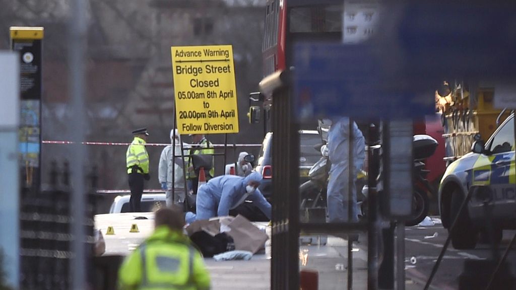 Pánico en las inmediaciones del Parlamento de Westminster, Londres