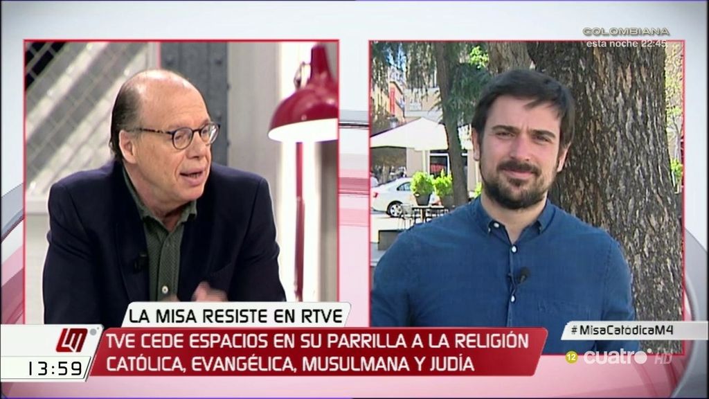 Ramón Espinar, sobre la misa en la televisión pública: “Hay que abrir un debate con sosiego y respeto y no a golpe de titular”