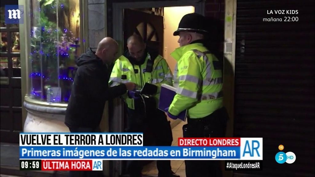 Las primeras imágenes de la redada que se ha producido en Birmingham