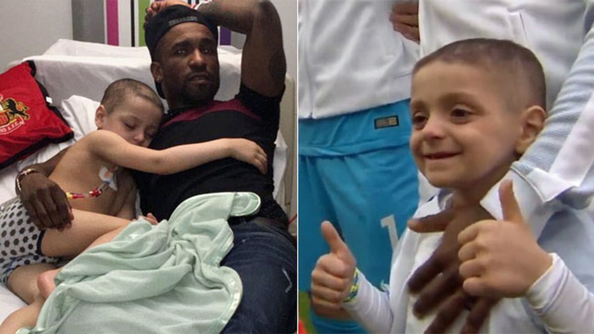 Jermain Defoe,Niño enfermo,Inglaterra Jermain Defoe,Niño enfermo,Inglaterra