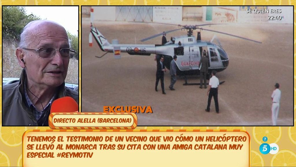 ‘Sálvame’ tiene las fotos en las que, al parecer, Don Juan Carlos se desplazaba en helicóptero tras visitar a una ‘amiga’