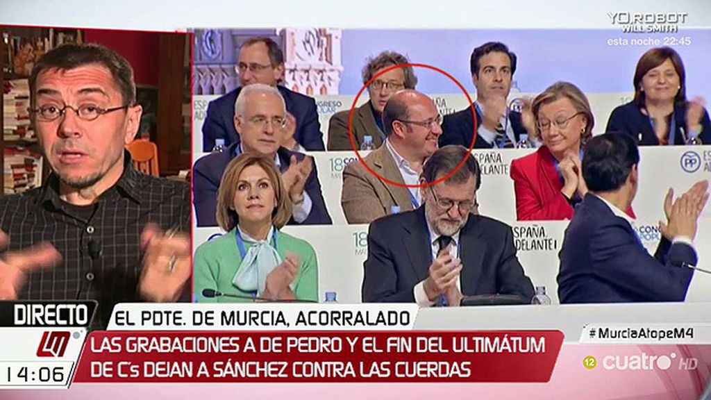 Monedero: “El problema de Susana es como el de Rajoy, que tienen que tragarse gente como este señor de Murcia”